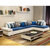 现代简约布艺沙发可拆洗大小户型转角客厅多人沙发组合家具(绿色 单位+双位+贵妃位3.2米)第3张高清大图