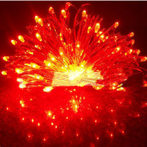 萤火虫led串灯铜线灯暖白满天星星灯彩灯闪灯圣诞树装饰灯(红色 10米)