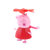 儿童手动喷雾迷你风扇粉红小猪佩奇卡通手摇风扇夏天创意随身便携式儿童玩具(红色)
